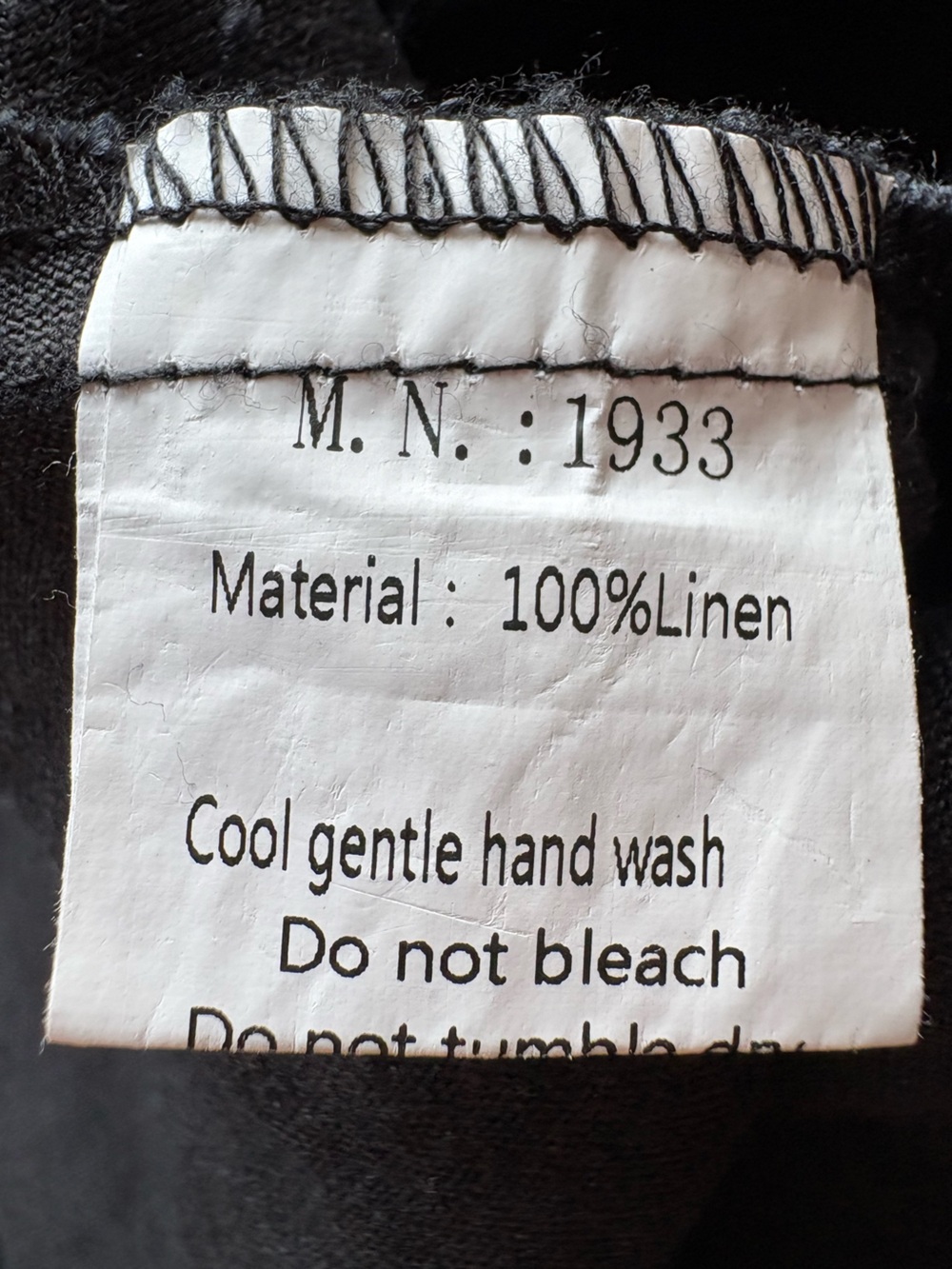 Minimalist 100% Linen Shift Dress Pockets Short Sleeve Lagenlook Black M - Picture 12 of 13
